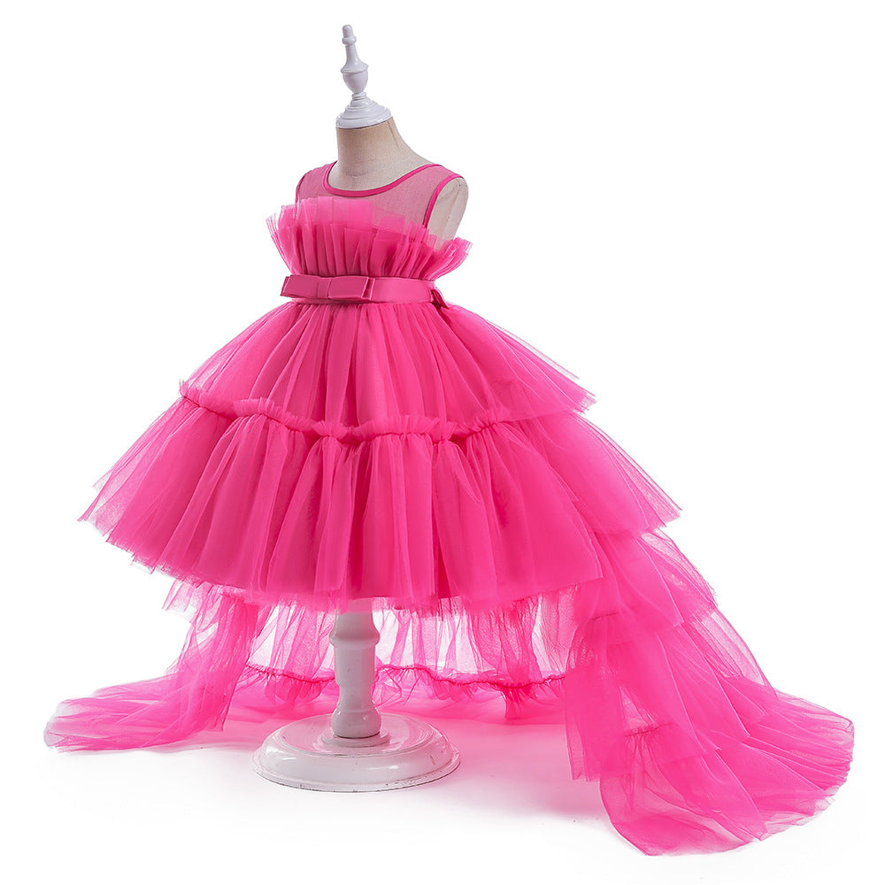 Elegant Girls Party Dress – Trailing Evening Gown