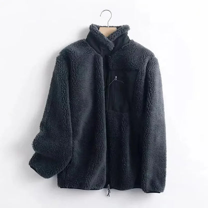 Unisex Fleece Jacket – Warm Windproof Autumn/Winter Coat