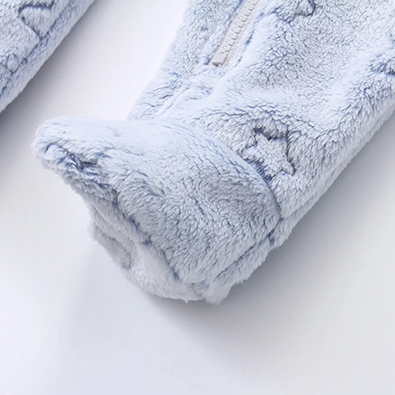 Soft Flannel Baby Romper – 0–12M Warmth