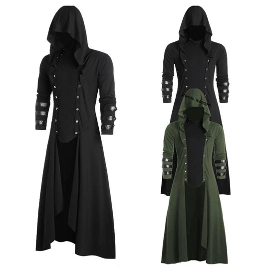 Gothic Hooded Coat: Halloween Cosplay Costume