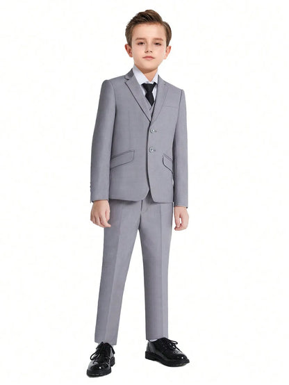 Boys Suits Colorful Formal Suits 5 Piece Slim Fit Dresswear Suit Set School Uniforms