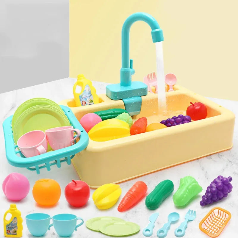 Kids’ Pretend Play Kitchen Sink – Role Play Dishwashing Set for Early Learning