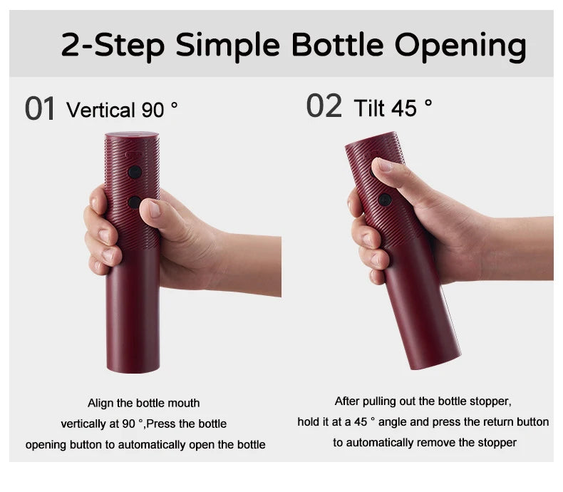 Electric Wine Bottle Opener Automatic Red Wine Corkscrew Rechargeable Wine Opener One-click Button Wine Tools Kitchen Products