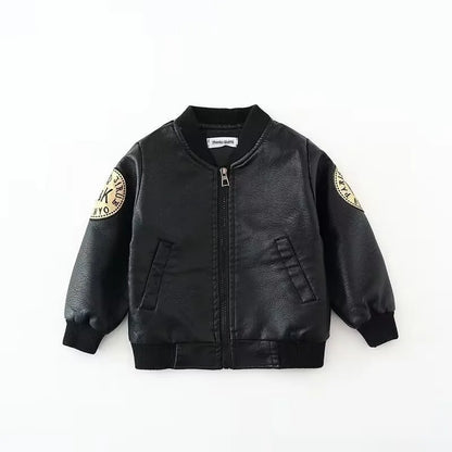 Kids’ PU Leather Jacket – Baby & Children’s Outerwear