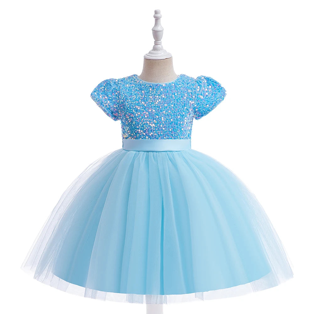 Princess Girls’ Sequined Bow Dress – Birthday