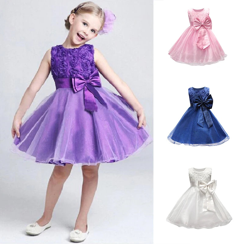 Princess Tutu Dress – Flower Sequins for Girls