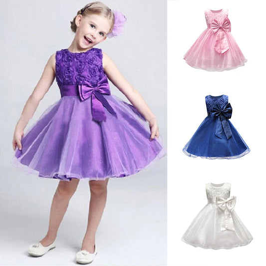 Princess Tutu Dress – Flower Sequins for Girls