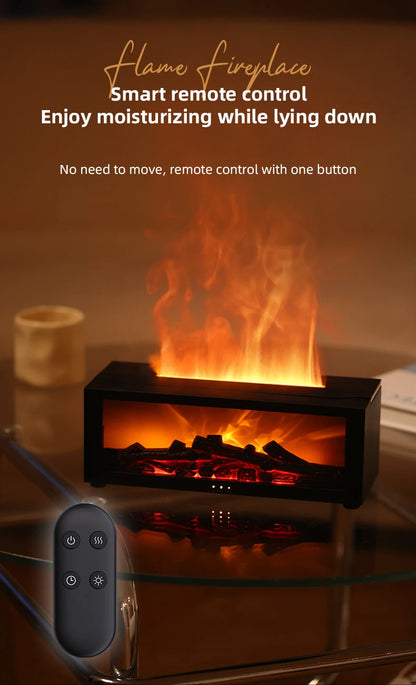 Colorful Flame Aroma Diffuser & Humidifier - 150ml, Auto-Off, Remote Control for Home & Bedroom