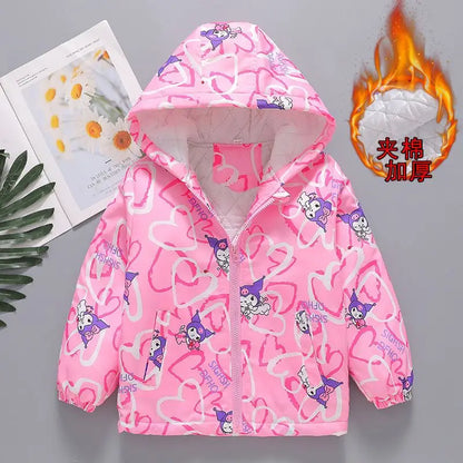 Teen Girls’ Jacket – Hooded Cotton Clip Coat