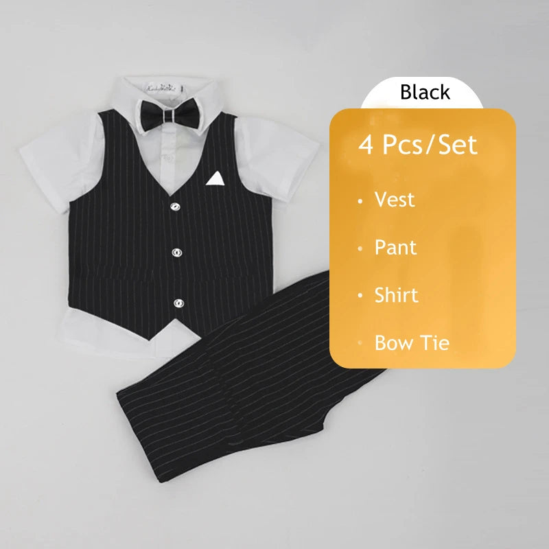 Elegant Boys’ Performance Outfit – Shirt, Vest & Pants Set