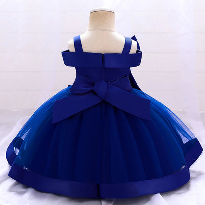 Elegant Infant Dress – Bow Lace Princess Party Wear