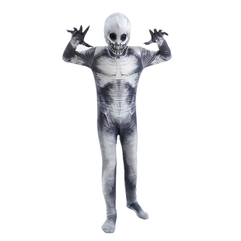 Scary Skeleton Tights & Bodysuit – Kids Halloween Costume