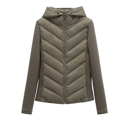 Stylish Warmth: Hooded Patchwork Cotton Jacket