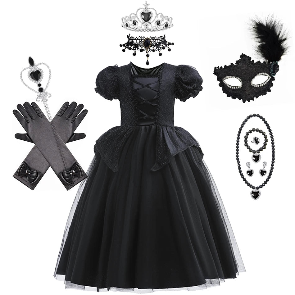 Girls Black Witch Halloween Costume – Luxury Dress