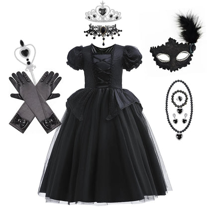 Girls Black Witch Halloween Costume – Luxury Dress