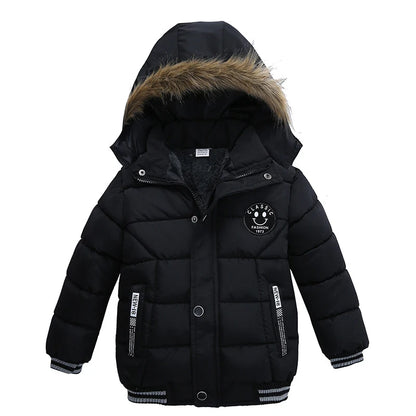 Baby Boys' Winter Coat – Warm Hooded Outerwear (2–6Y)