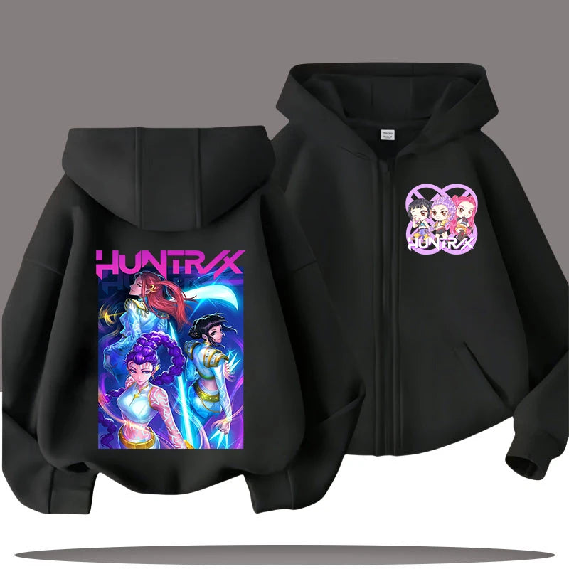 Kpop Demon Hunters Cartoon Jacket – Stylish Hoodie for Children