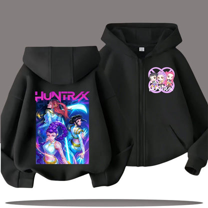 Kpop Demon Hunters Cartoon Jacket – Stylish Hoodie for Children