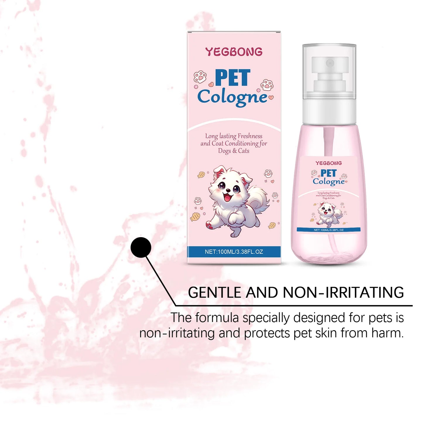 YEGBONG Pet Cologne – Baby Powder Scent, Long-Lasting Freshness & Odor Control