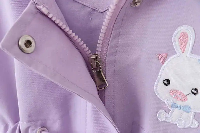 Baby Girls’ Outerwear – Cute Rabbit Hood & Casual Fit