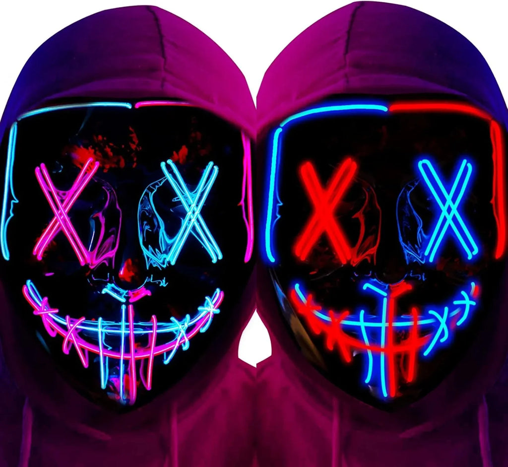 Halloween LED Mask – Poptrend Light-Up Scary Costume Accessory