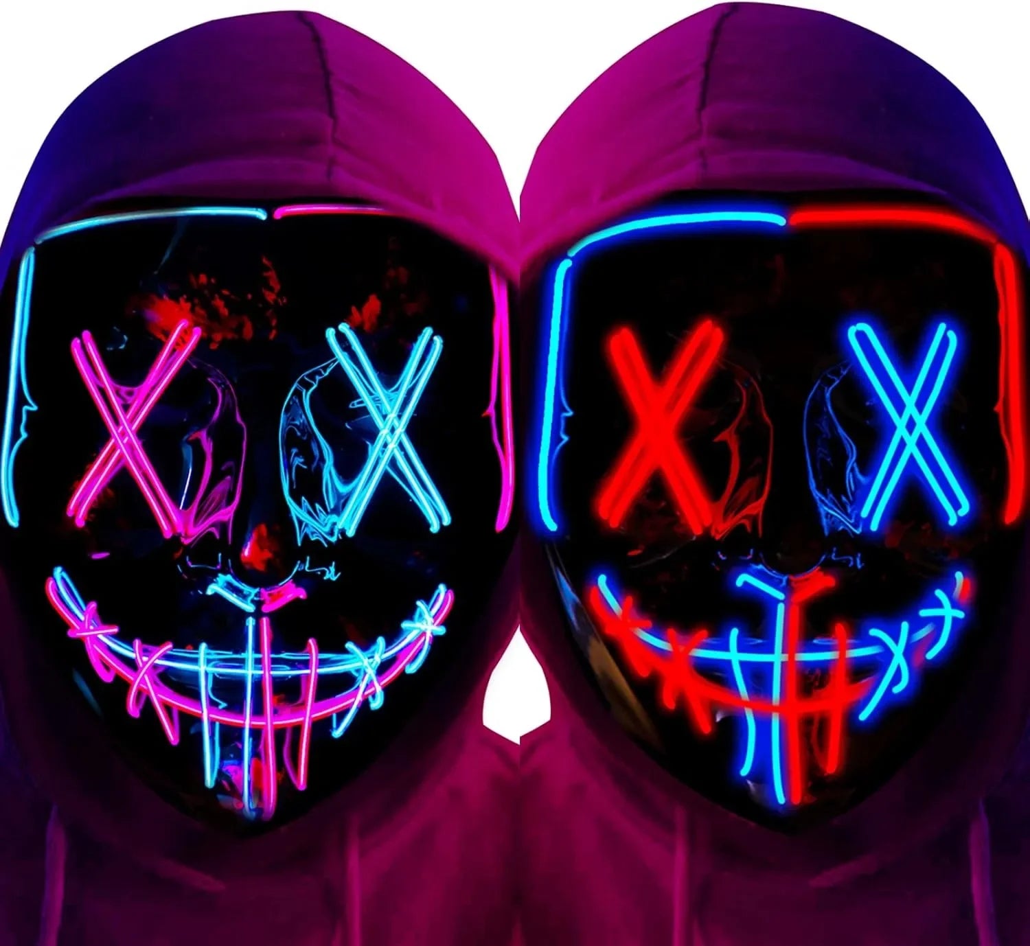 Halloween LED Mask – Poptrend Light-Up Scary Costume Accessory