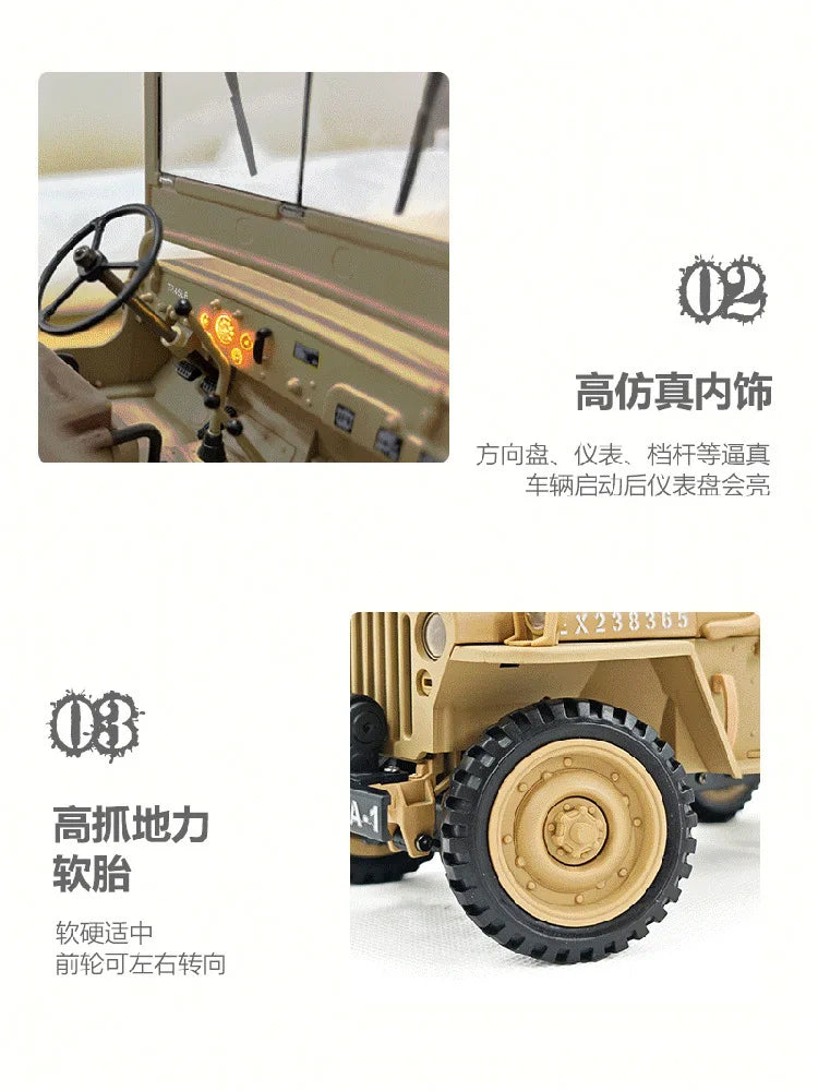 1:14 RC Military Car – HG4-58 4WD Electric Off-Road Model