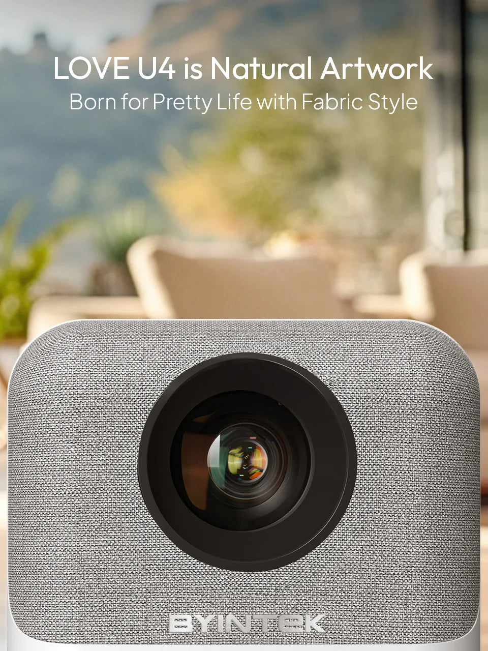 BYINTEK LOVE U4: 4K Smart Mini Projector for Wireless Home Cinema