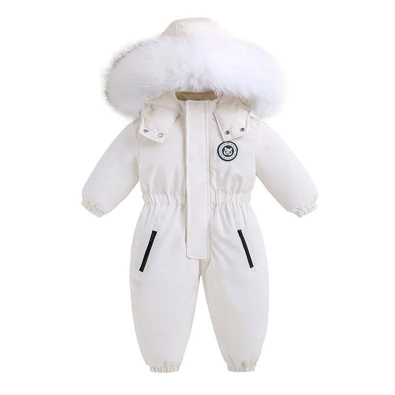 Baby Winter Overalls – Hooded Ski Suit for Cold Weather
