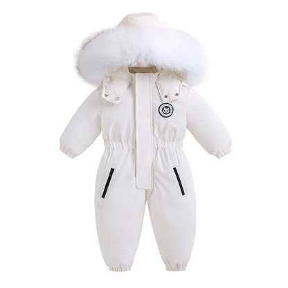 Baby Winter Overalls – Hooded Ski Suit for Cold Weather