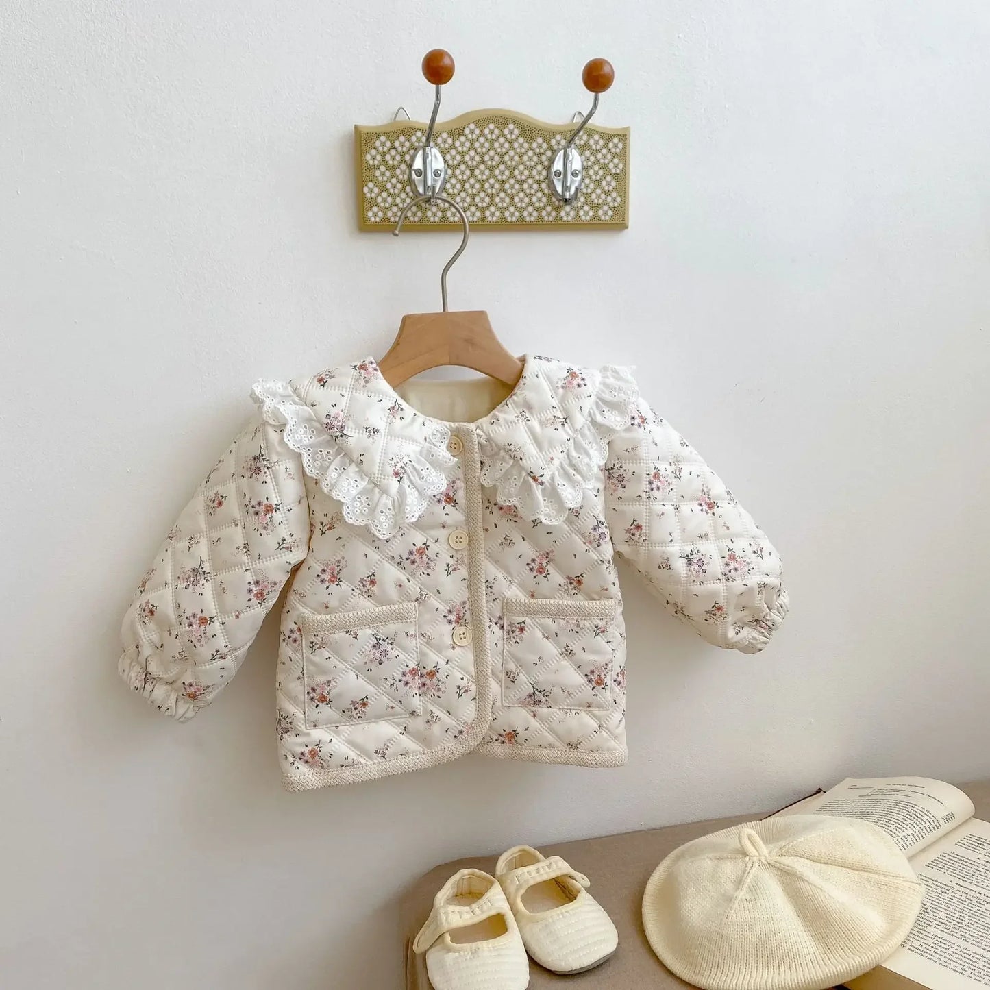 Baby & Toddler Girls’ Winter Coat – Soft Floral