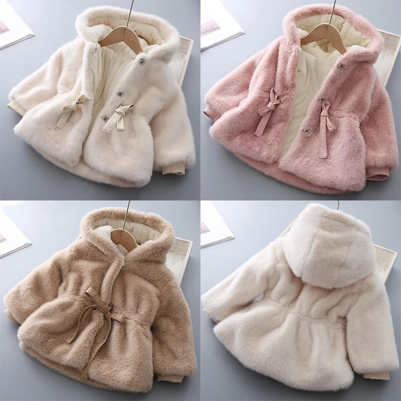 Warm Girls’ Jacket – Long Sleeve Plush Outerwear