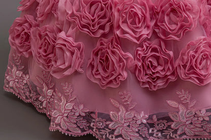 Elegant Long Sequin Dress for Girls 4–12 Years