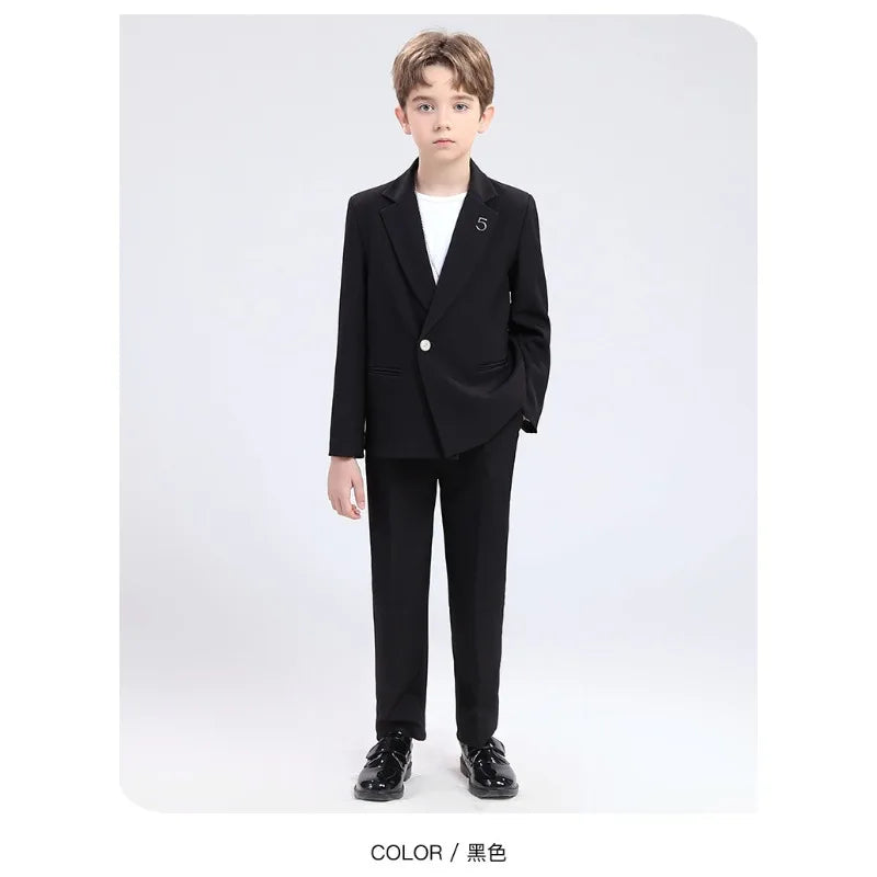 Classic Boys’ Suit – Wedding & Party Blazer Set for Kids 4–12Y