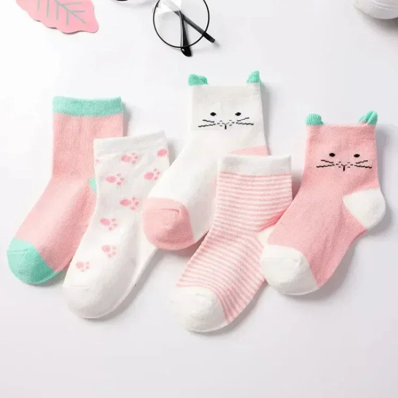 Soft Cotton Socks for Boys & Girls – 5 Pairs