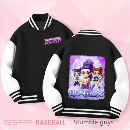 Kpop Demon Hunter Girls Coat – Trendy Kids Hoodie Jacket