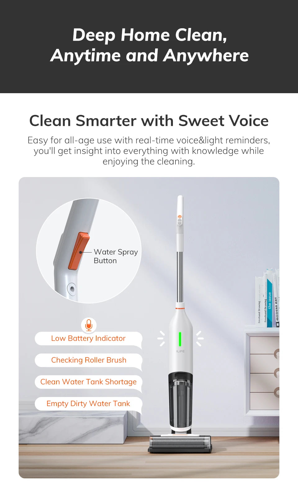 W90 Cordless Wet-Dry Smart Mop: Powerful Cleaning Made Easy