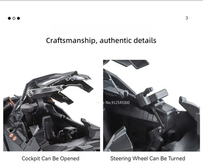 1:18 Alloy Batmobile – Sound & Light Car Model for Fans & Collectors