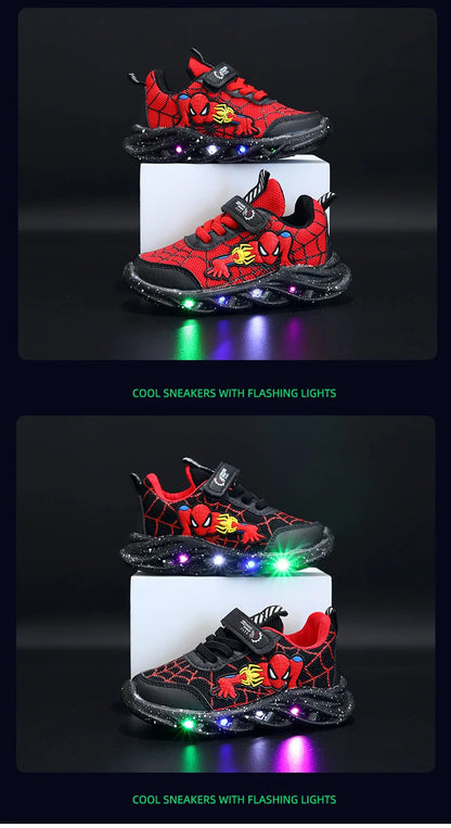 Spiderman LED Sneakers – Light-Up Fun for Active Kids