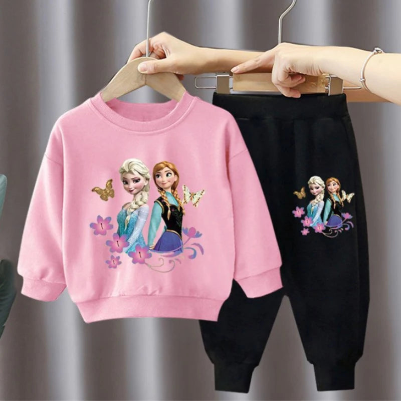 Elsa Princess 2-Piece Tracksuit: Cozy & Magical for Girls