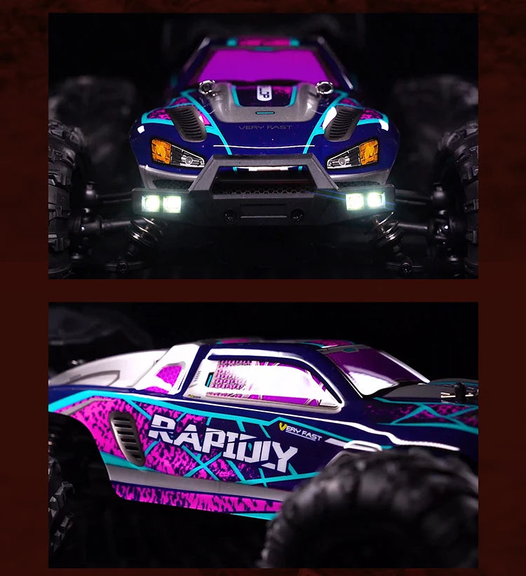 1:16 RC Off-Road Car – High-Speed 4WD Monster Truck with LED Lights