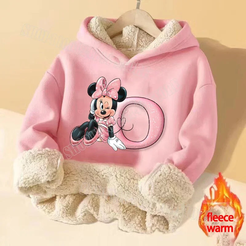 Minnie Mouse Girl Pullover Hoodie: Warm & Stylish Winter Sweatshirt