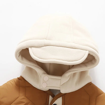 Winter Boys’ Jacket – Loose Fit & Cute Print