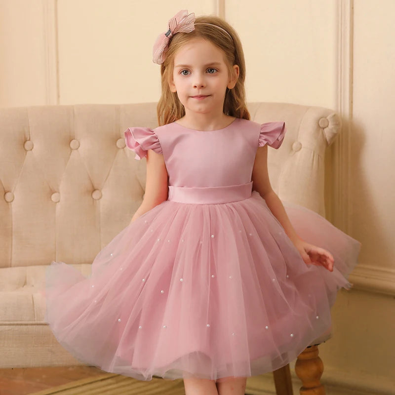 Elegant Kids Dress with Big Bow – Special Occasions