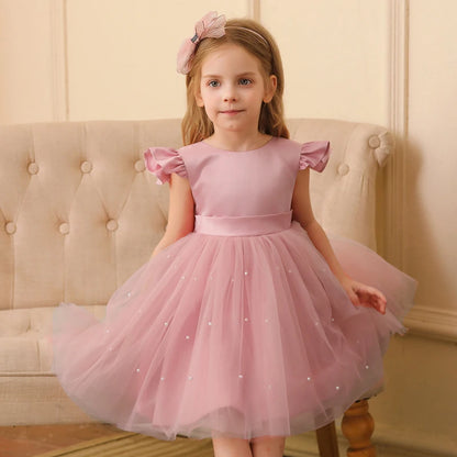 Elegant Kids Dress with Big Bow – Special Occasions