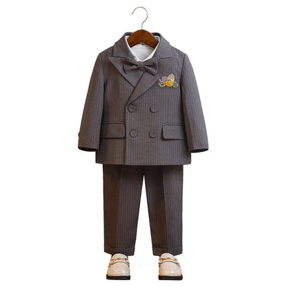 Little Gentleman Korean Striped Suit – Boys’ Party & Ceremony Costume