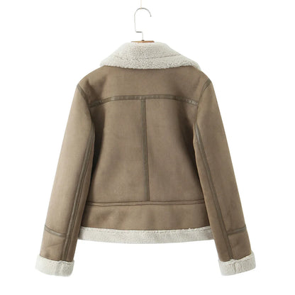 Cozy Chic: Fleece-Lined Fur Jacket for Autumn/Winter