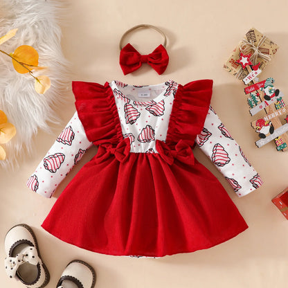 Cute Baby Girl Christmas Party Dress for Infants