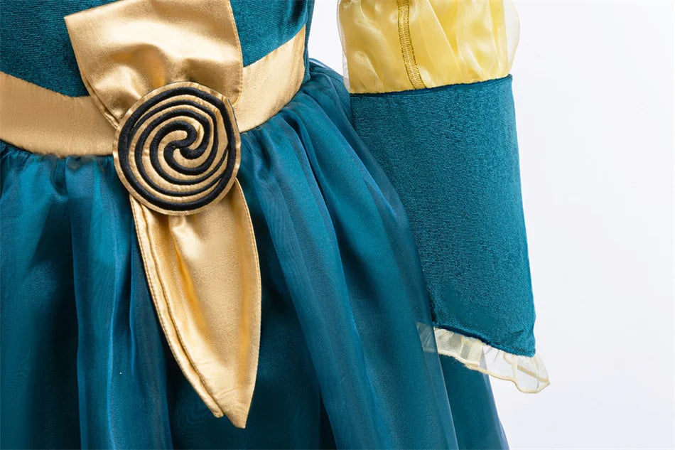 Girls’ Princess Cosplay Dress – Long Sleeve Halloween & Stage Outfit