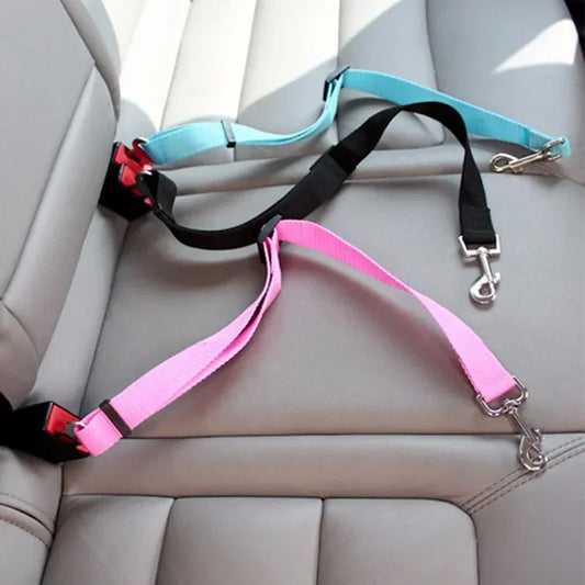 Adjustable Pet Car Seat Belt – Safety Harness for Dogs & Cats